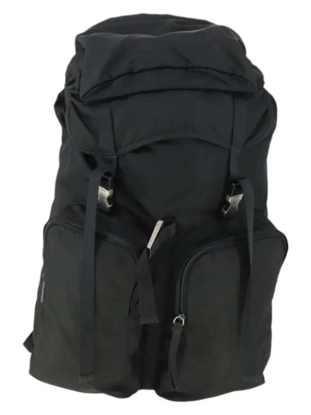 PRADA Backpack Nylon Black Silver